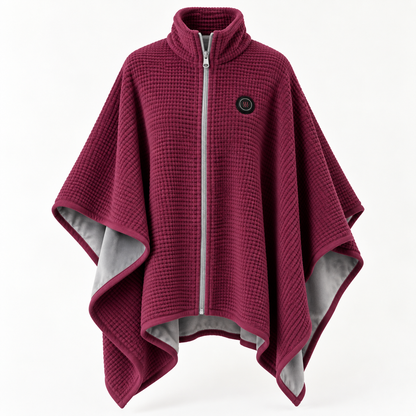 Toasty Blanki heated shawl worn outdoors