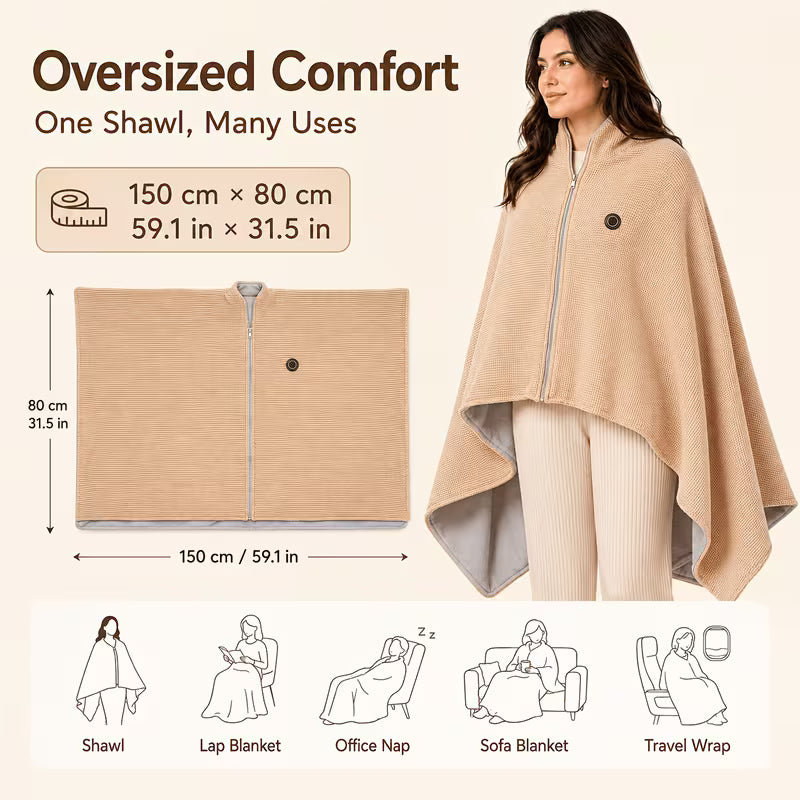 Toasty Blanki heated shawl lifestyle
